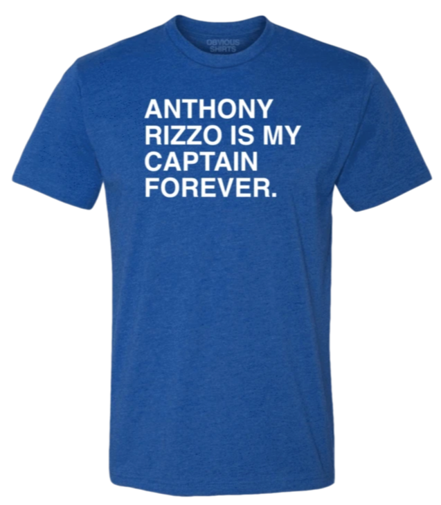 Obvious Shirts Anthony Rizzo Chicago Cubs "Anthony Rizzo Is My Captain Forever." T-Shirt for Men product image 1, provided