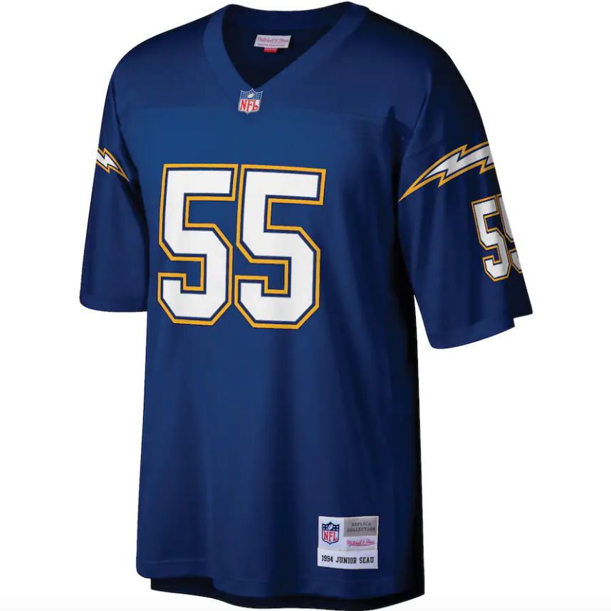 Junior Seau San Diego Chargers Mitchell & Ness Retired Player Legacy Replica Jersey - Navy product image 2, provided for