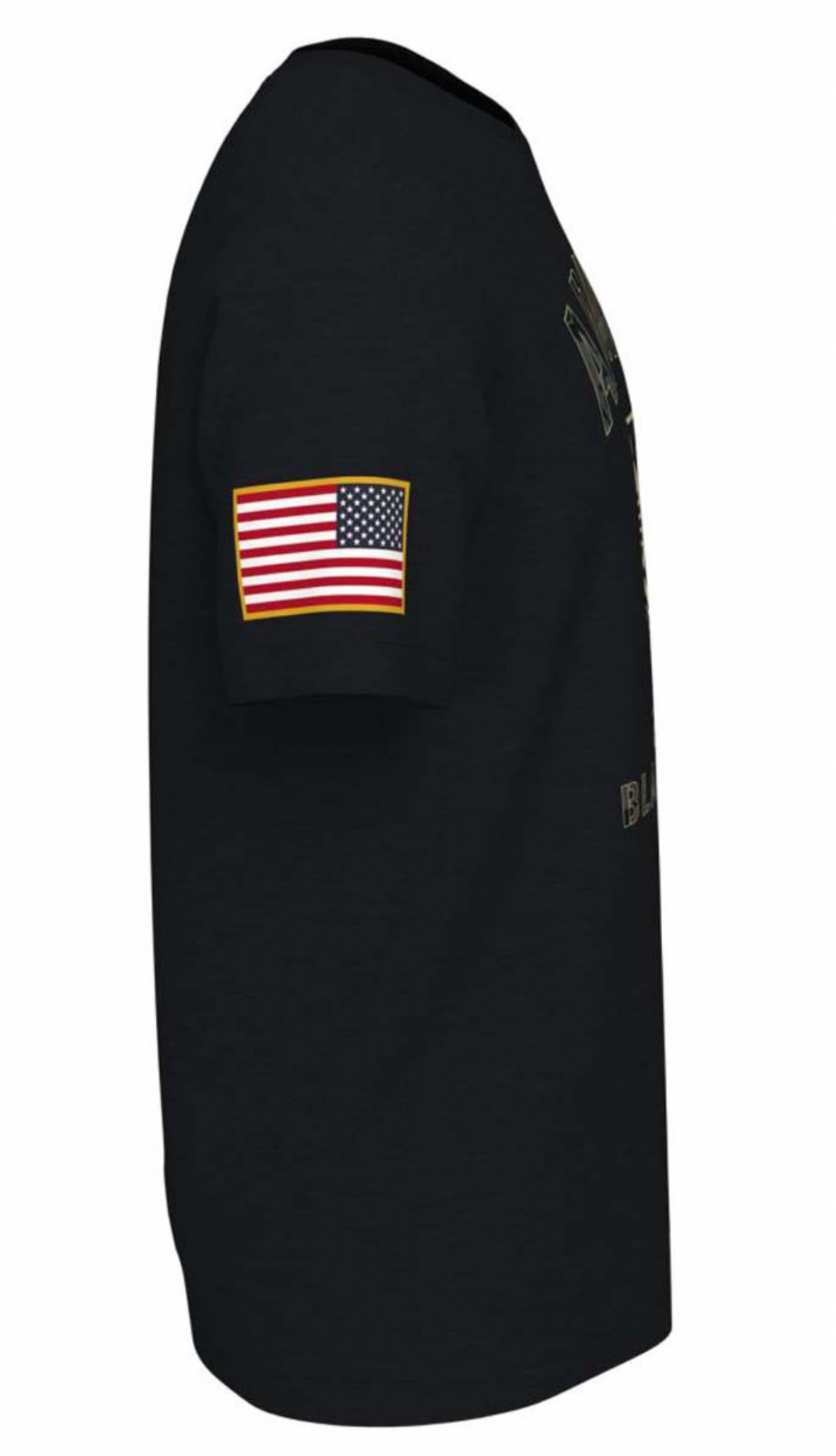 Alabama Crimson Tide Veterans Day Nike Sideline Black T-Shirt product image 2, provided for visual reference and product