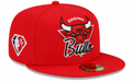 Chicago Bulls NBA 2021 Tip Off New Era Red 59FIFTY Fitted Hat for Men product image 1, provided for visual reference and