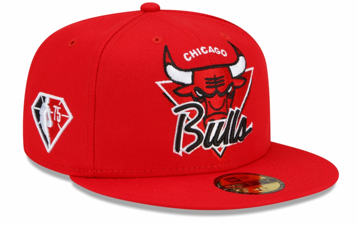 Chicago Bulls NBA 2021 Tip Off New Era Red 59FIFTY Fitted Hat for Men product image 1, provided for visual reference and