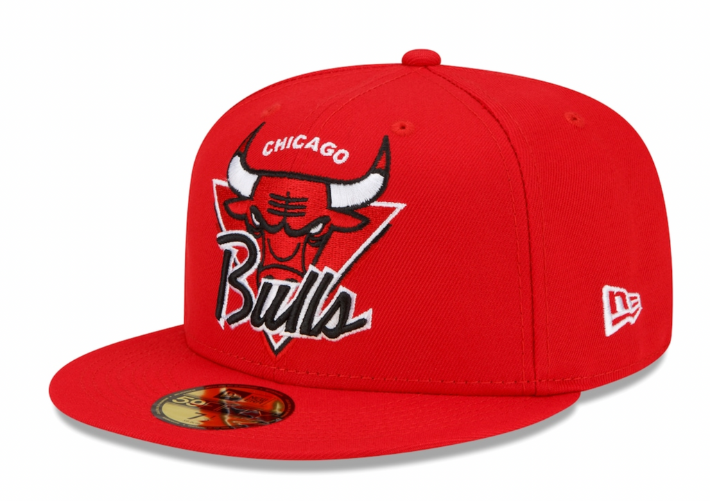 Chicago Bulls NBA 2021 Tip Off New Era Red 59FIFTY Fitted Hat for Men product image 3, provided for visual reference and