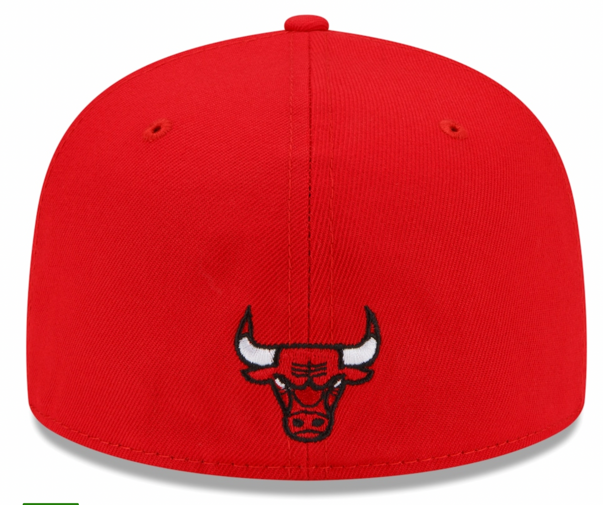 Chicago Bulls NBA 2021 Tip Off New Era Red 59FIFTY Fitted Hat for Men product image 4, provided for visual reference and