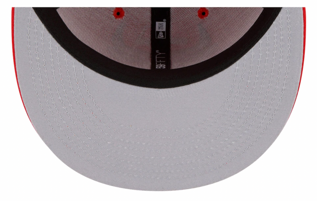 Chicago Bulls NBA 2021 Tip Off New Era Red 59FIFTY Fitted Hat for Men product image 6, provided for visual reference and