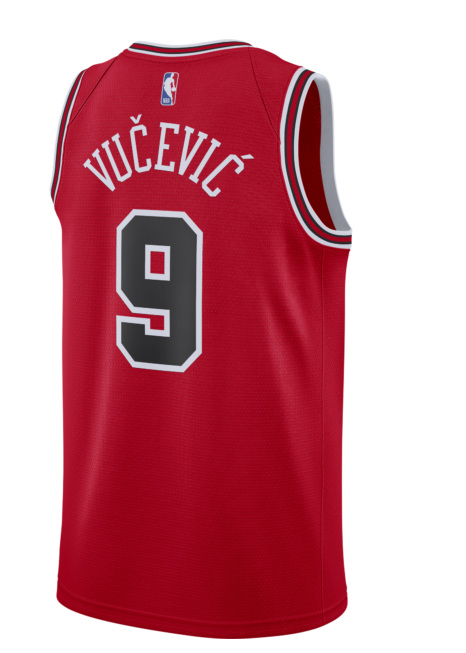 Youth Chicago Bulls Nikola Vucevic Red Nike Swingman Icon Jersey product image 3, provided for visual reference and product