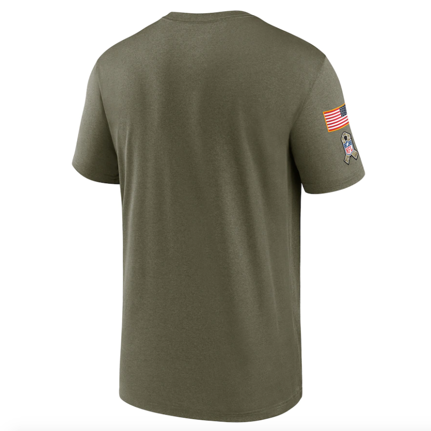 Miami Dolphins Nike Olive 2021 Salute To Service Legend Performance T-Shirt for Men product image 3, provided for visual