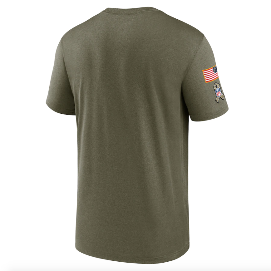 Chicago Bears Nike Olive Salute To Service Legend Performance T-Shirt for Men product image 3, provided for visual reference