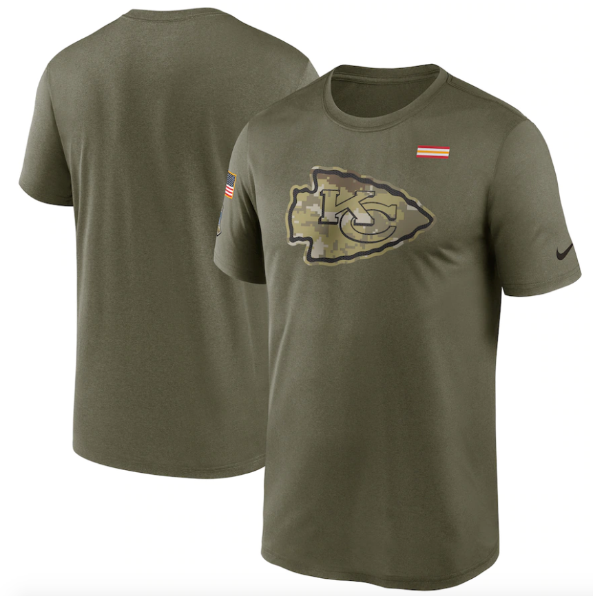 Kansas City Chiefs Nike Olive 2021 Salute To Service Legend Performance T-Shirt for Men product image 1, provided for visual
