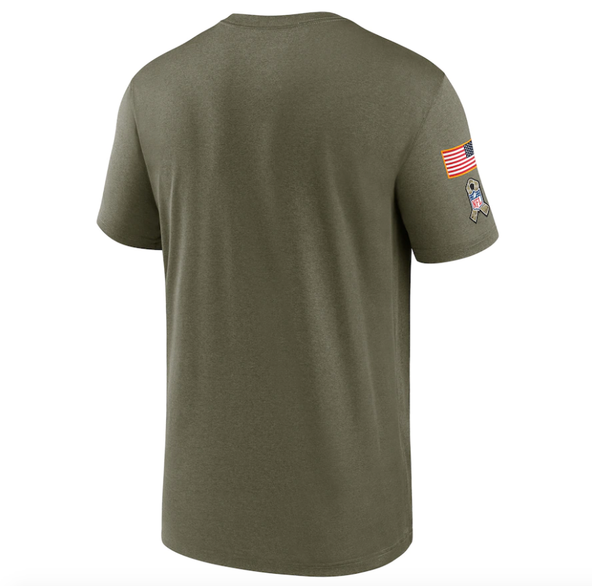 Green Bay Packers Nike Olive 2021 Salute To Service Legend Performance T-Shirt for Men product image 3, provided for visual