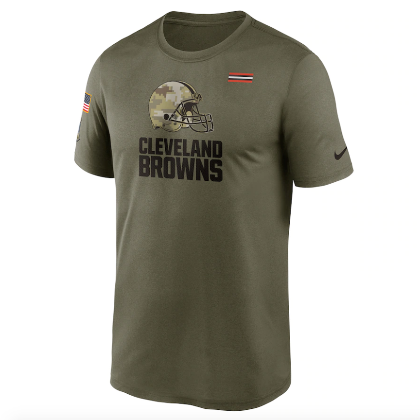 Cleveland Browns Nike Olive 2021 Salute To Service Legend Performance T-Shirt for Men product image 2, provided for visual