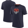 Chicago Bears Nike Navy Historic Tri-Blend T-Shirt for Men product image 1, provided for visual reference and product detail