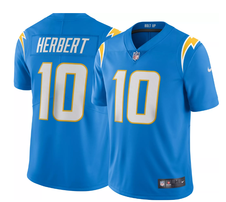 Los Angeles Chargers Justin Herbert Nike Blue Alternate Vapor Limited Jersey for Men product image 1, provided for visual