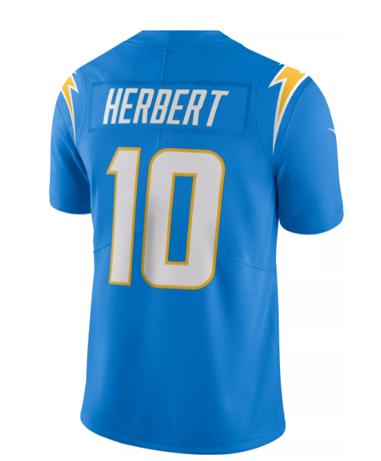 Los Angeles Chargers Justin Herbert Nike Blue Alternate Vapor Limited Jersey for Men product image 2, provided for visual