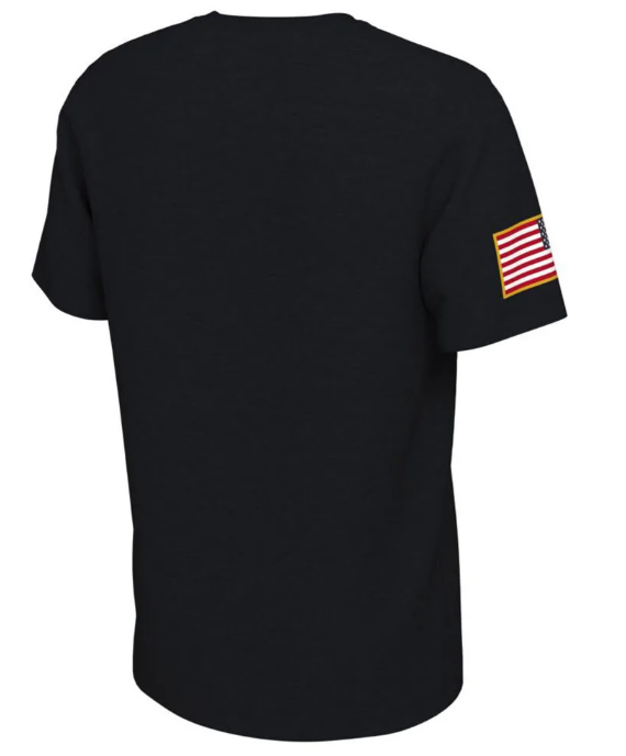 Texas Longhorns Veterans Day Nike Sideline Black T-Shirt product image 2, provided for visual reference and product detail