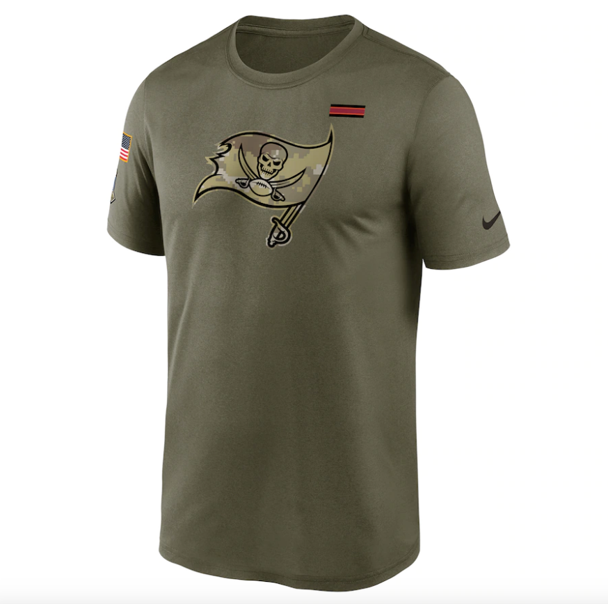 Tampa Bay Buccaneers Nike Olive 2021 Salute To Service Legend Performance T-Shirt for Men product image 2, provided for