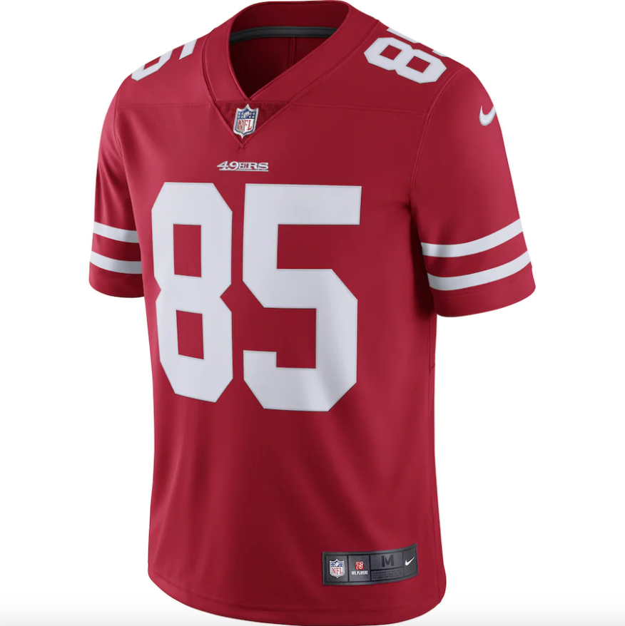 San Francisco 49ers George Kittle Scarlet Vapor Limited Jersey for Men product image 2, provided for visual reference and