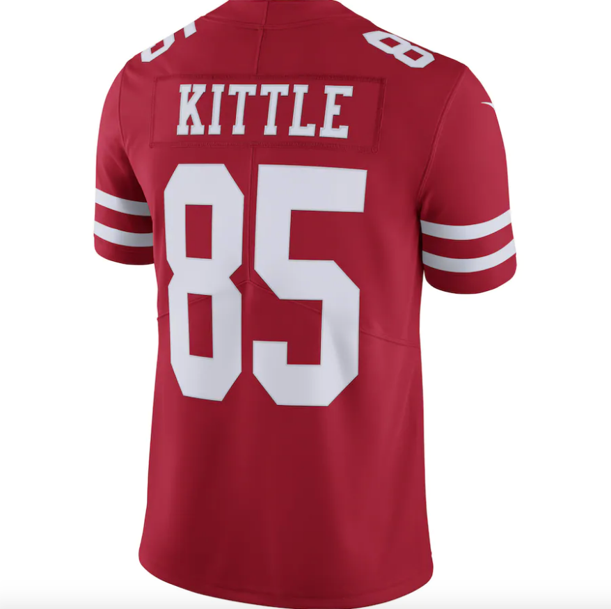 San Francisco 49ers George Kittle Scarlet Vapor Limited Jersey for Men product image 3, provided for visual reference and