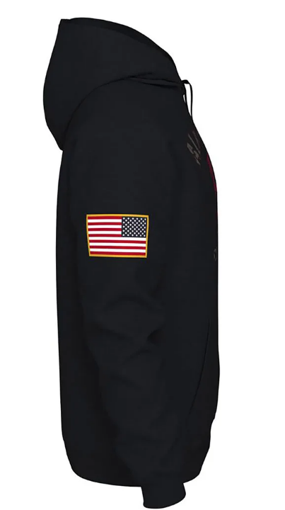 Nike Alabama Crimson Tide Mens Black Camo Veterans Day Long Sleeve Hoodie product image 3, provided for visual reference and