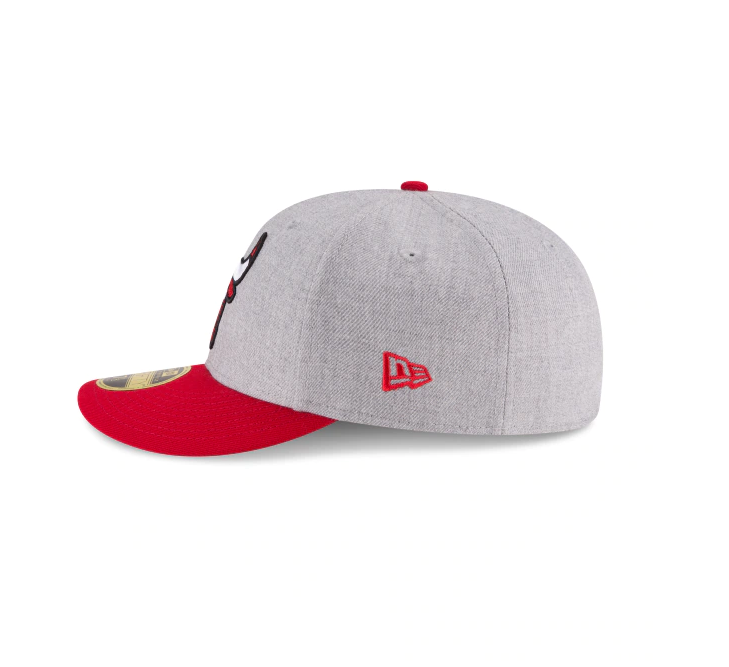 Chicago Bulls 2 Tone Heather Gray And Red Authentic Collection On Field Low Crown Game 59FIFTY Fitted Hat for Men product