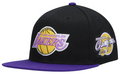 Los Angeles Lakers Mitchell & Ness Black/Purple NBA Patches 2 Tone Snapback Adjustable Hat for Men product image 1, provided