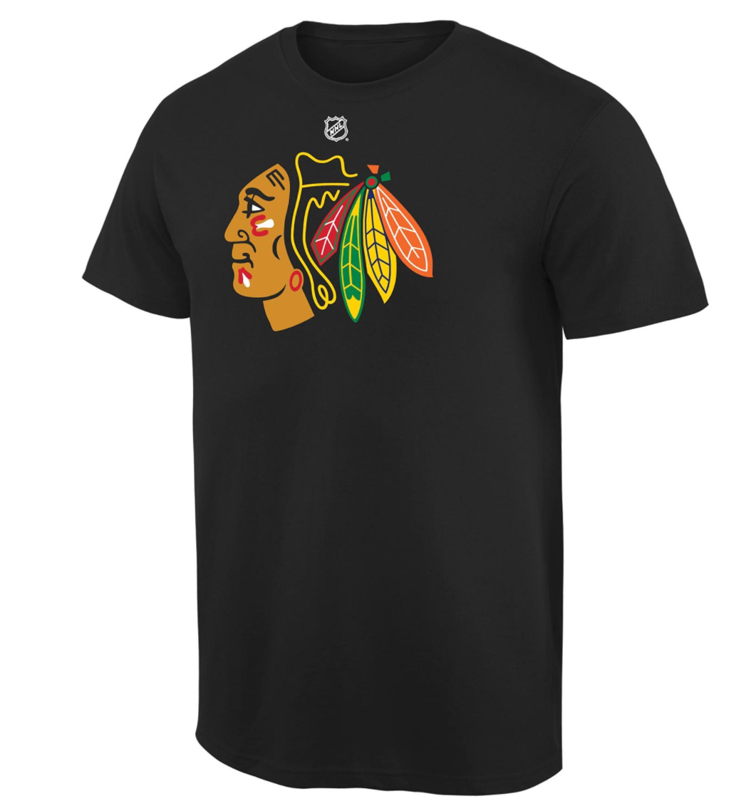 Youth Chicago Blackhawks Reebok Team Logo Speedwick S/S T-Shirt product image 1, provided for visual reference and product