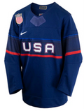 Youth USA Hockey Nike Olympic Navy Replica Jersey product image 1, provided for visual reference and product detail review