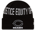 New Era Black Chicago Bears Team Social Justice Cuffed Knit Hat-"C Logo" for Men product image 1, provided for visual