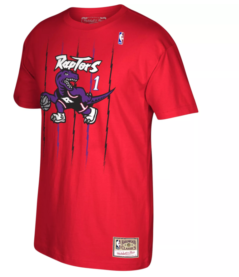 Toronto Raptors Tracy McGrady Mitchell & Ness Red Reload Name & Number T-Shirt for Men product image 2, provided for visual