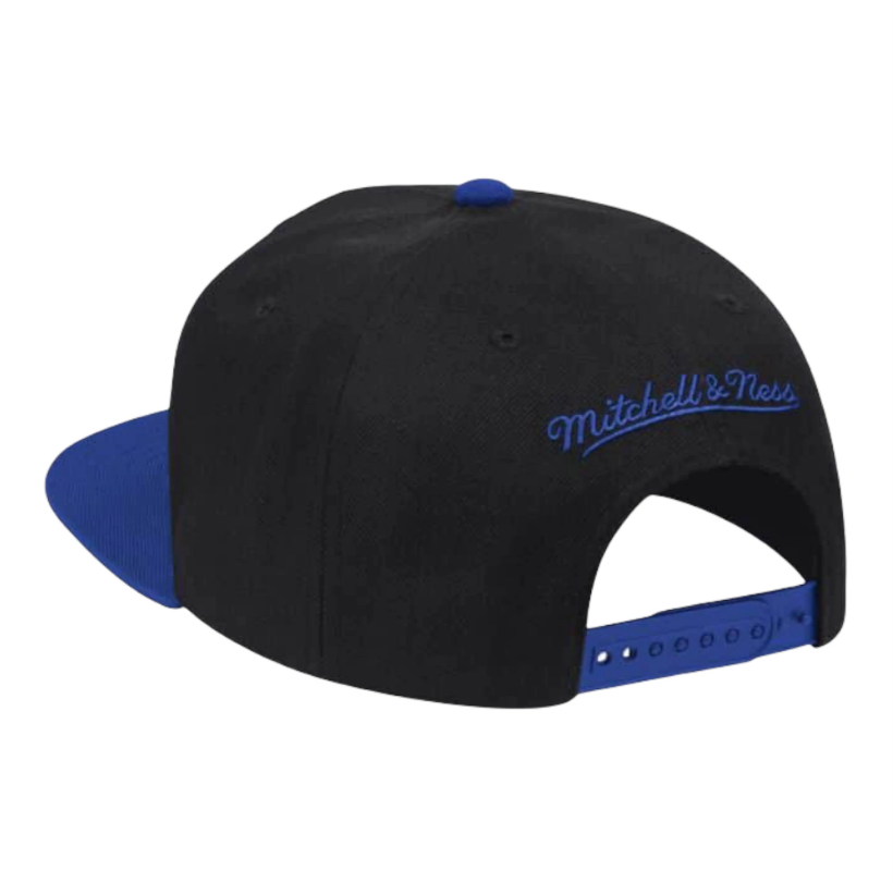 Los Angeles Lakers Mitchell & Ness Hardwood Classics Reload 2.0 Snapback Hat - Black/Blue product image 2, provided for