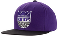 Mitchell & Ness Purple/Black Sacramento Kings Two-Tone Wool Snapback Hat for Men product image 1, provided for visual