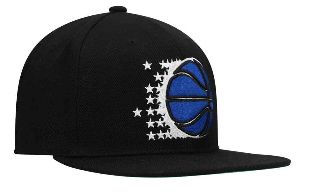 Mitchell & Ness Orlando Magic Basic Core Black Snapback Adjustable Hat for Men product image 2, provided for visual