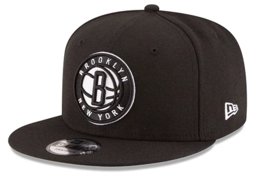 Brooklyn Nets New Era Black Official Team Color 9FIFTY Adjustable Snapback Hat for Men product image 1, provided for visual