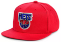 New Jersey Nets Mitchell & Ness Red Basic Core Snapback Hat for Men product image 1, provided for visual reference and
