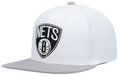 Brooklyn Nets Mitchell & Ness Core Basic Snapback Hat - White/Gray for Men product image 1, provided for visual reference