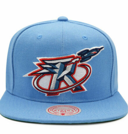 Mitchell & Ness Houston Rockets Hardwood Classics Sky Blue Adjustable Snapback Hat for Men product image 2, provided for