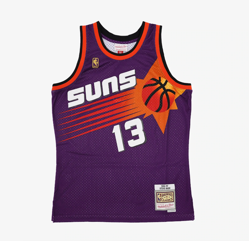 Phoenix Suns Steve Nash Mitchell & Ness Purple 1996-97 Hardwood Classics Swingman Jersey for Men product image 2, provided