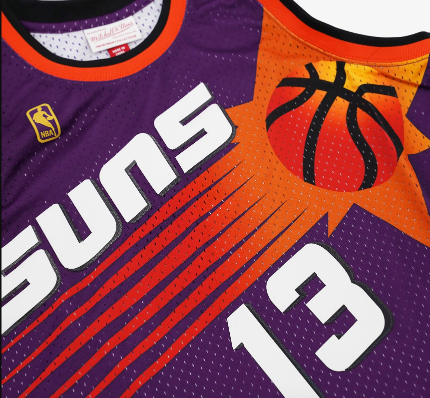 Phoenix Suns Steve Nash Mitchell & Ness Purple 1996-97 Hardwood Classics Swingman Jersey for Men product image 4, provided