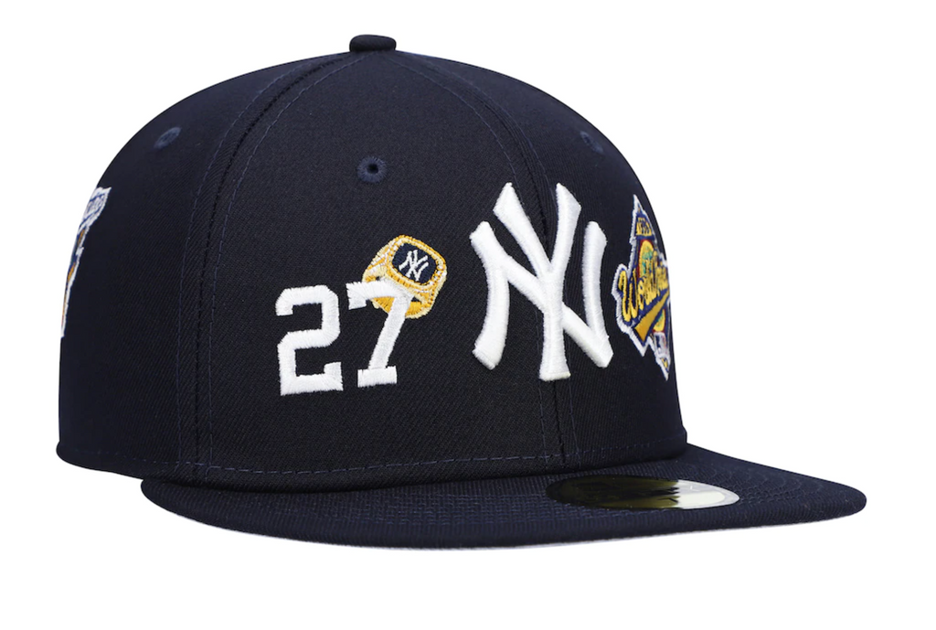 New York Yankees 27 Time World Series Champions Edition Navy New Era 59FIFTY Fitted Hat product image 1, provided for visual