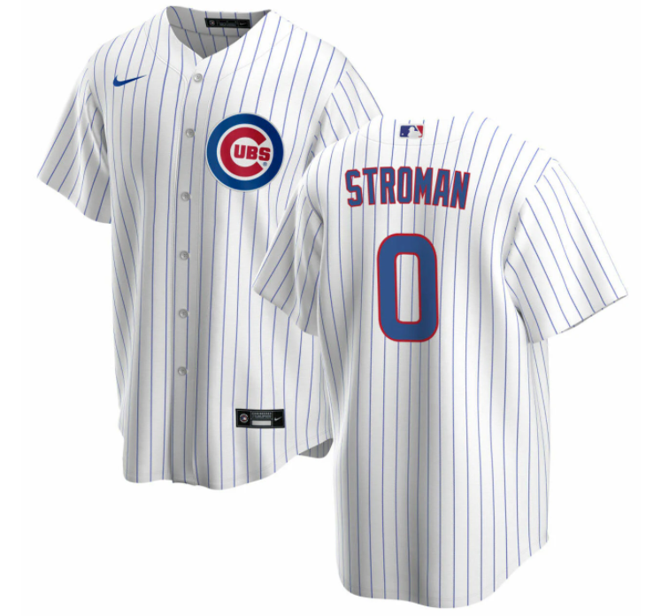 NIKE Men Chicago Cubs Marcus Stroman White Home Premium Stitch Replica Jersey product image 1, provided for visual reference