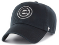 Chicago Cubs MLB Black Bullseye Logo 47 Clean Up Strapback Cap product image 1, provided for visual reference and product
