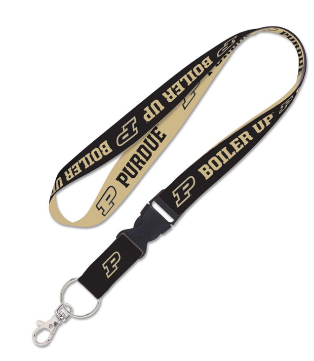 Purdue Boilermakers Double Sided Lanyard With Detachable Buckle By Wincraft product image 1, provided for visual reference