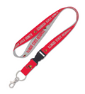 Illinois State Redbirds 2-Sided Red/Gray Lanyard With Detachable Buckle product image 1, provided for visual reference and