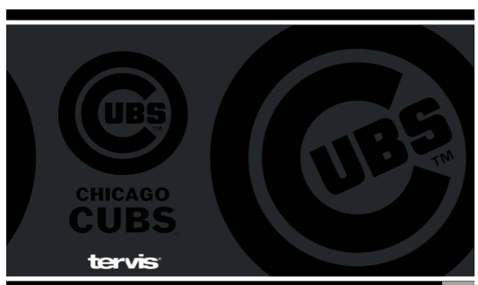 Chicago Cubs™ Blackout 20 oz. Stainless Steel Tumbler product image 3, provided for visual reference and product detail
