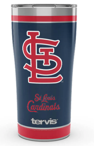 St. Louis Cardinals™ Navy Home Run 20 oz. Stainless Steel Tumbler product image 1, provided for visual reference and product