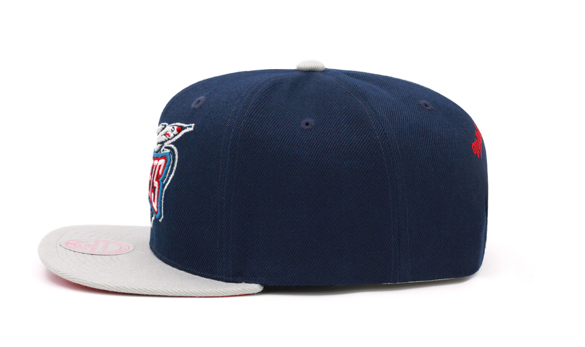 Houston Rockets Mitchell & Ness Hardwood Classics Reload 2.0 Snapback Hat - Navy/Gray product image 3, provided for visual