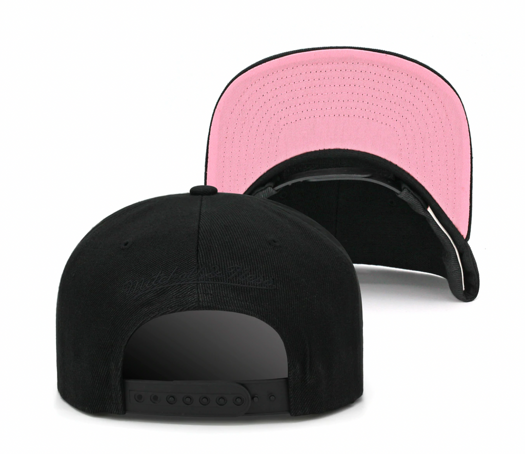 Seattle SuperSonics Mitchell & Ness Tonal Black Pink Moon Snapback Hat product image 2, provided for visual reference and