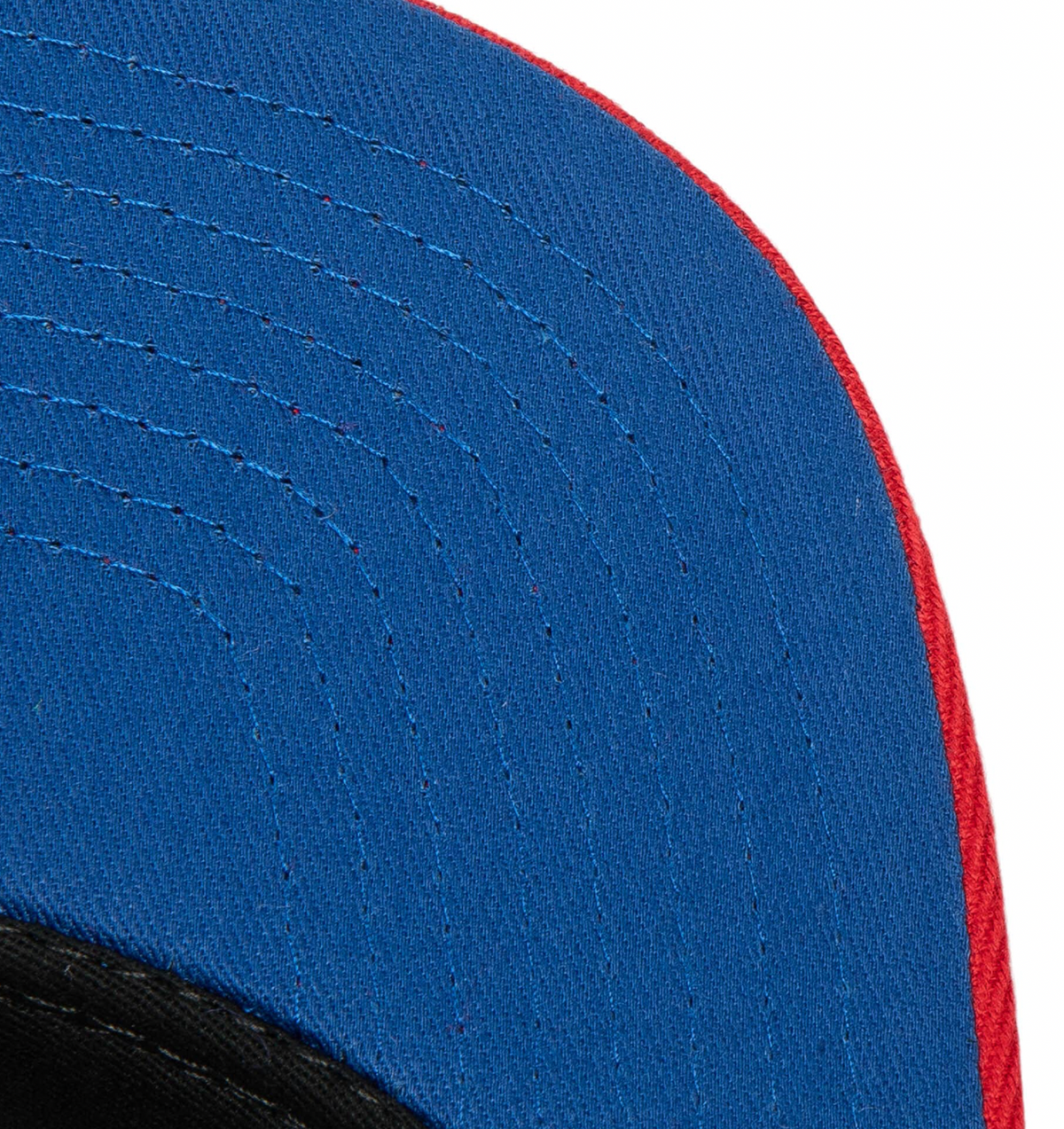 Detroit Pistons Mitchell & Ness Hardwood Classics Reload 2.0 Snapback Hat - Royal/Red product image 3, provided for visual
