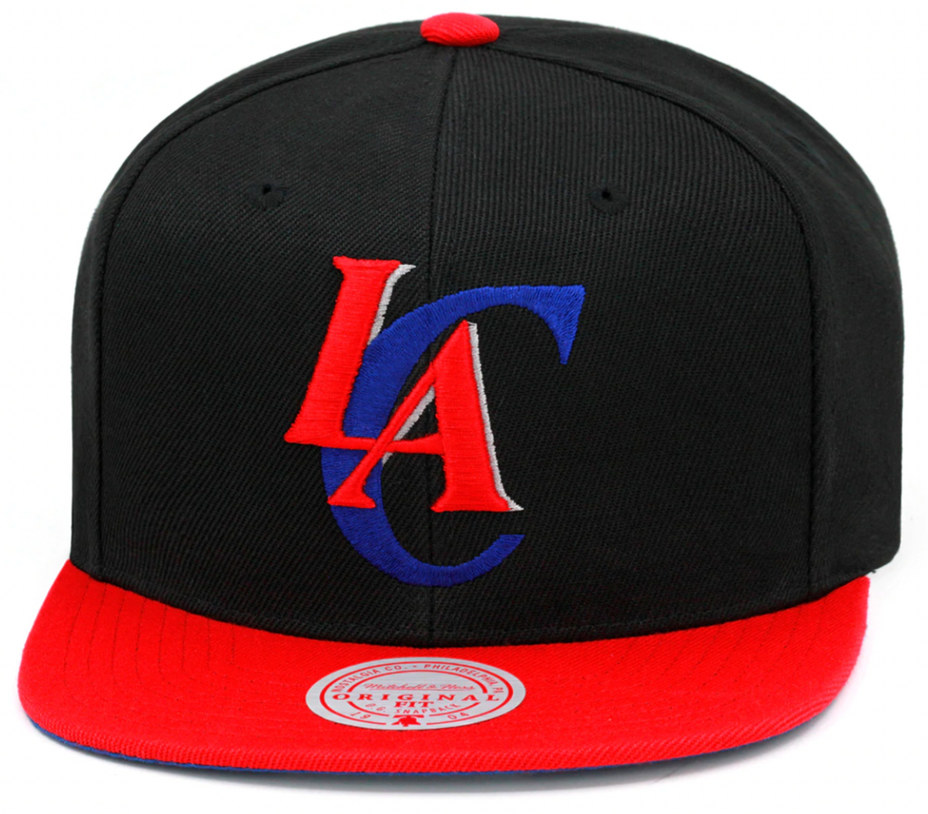 Los Angeles Clippers Mitchell & Ness Hardwood Classics Reload 2.0 Snapback Hat - Black/Red product image 1, provided for