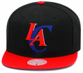 Los Angeles Clippers Mitchell & Ness Hardwood Classics Reload 2.0 Snapback Hat - Black/Red product image 1, provided for