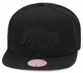 Los Angeles Lakers Mitchell & Ness Tonal Black Pink Moon Snapback Hat product image 1, provided for visual reference and